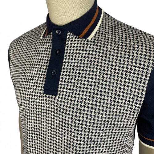 Houndstooth Panel Polo