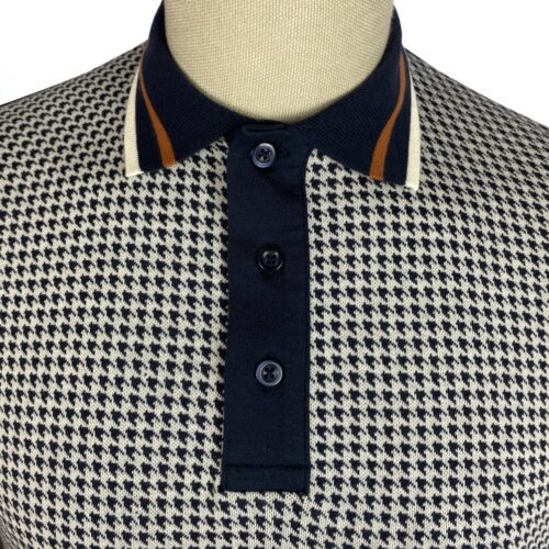 Houndstooth Panel Polo